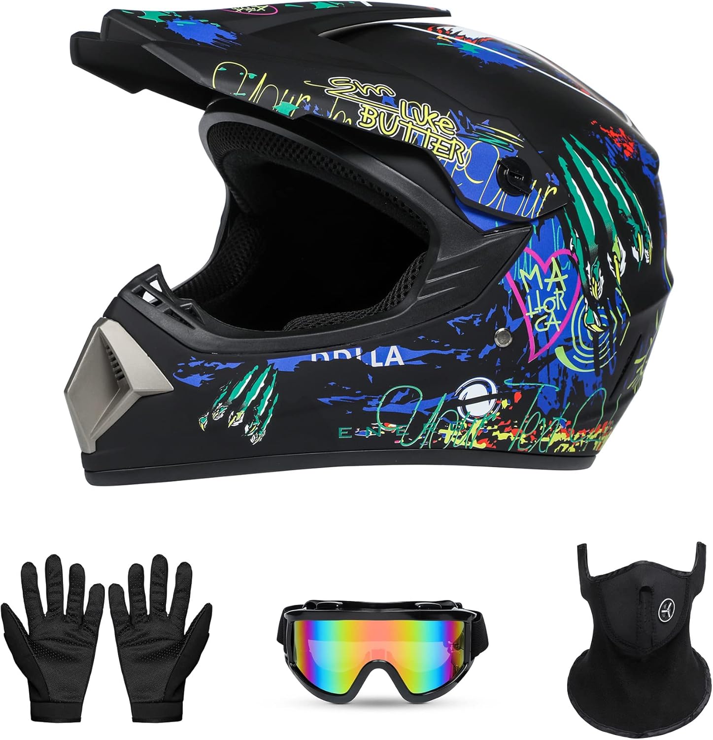 Mountain Biking Youth - Youth Full-Face Helmet for BMX, Mountain
