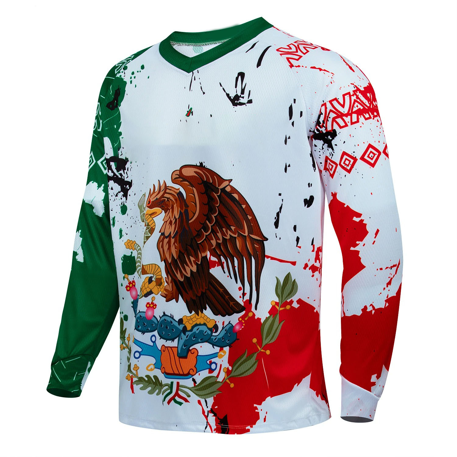 Mountain Biking New Mexico - Mexico Design Performance Long Sleeve MTB