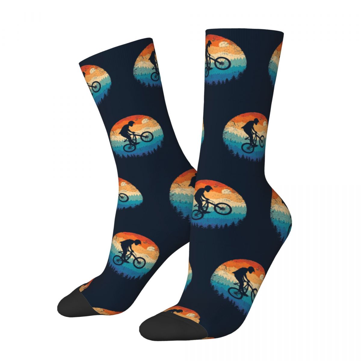 Funny Crazy Sock for Men Mount - Mountain Biking Socks 评论和价格