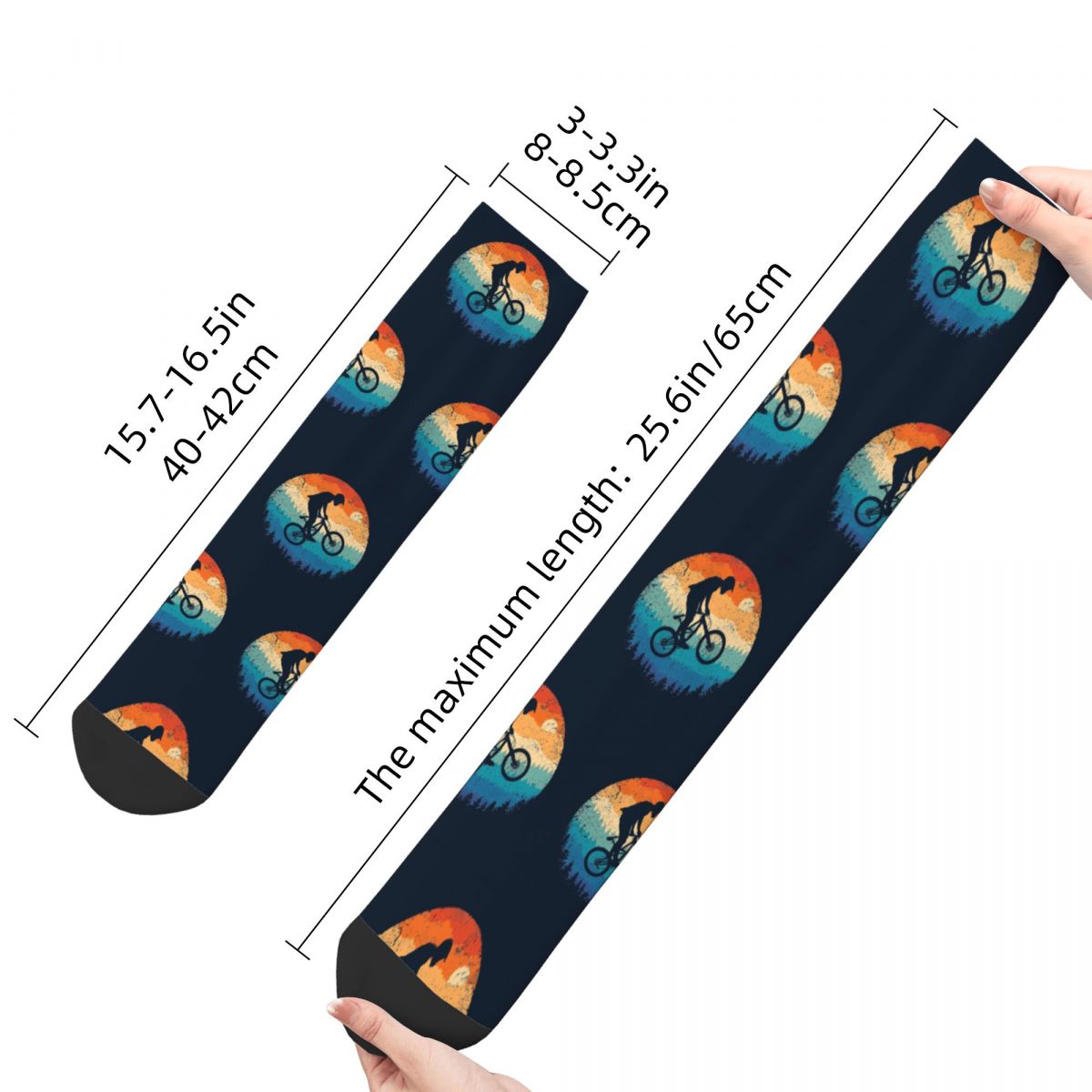Funny Crazy Sock for Men Mount - Mountain Biking Socks 评论和价格