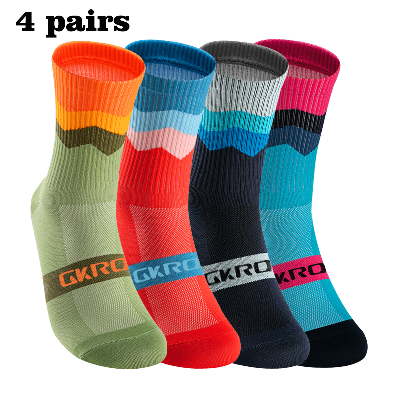 GKRQ 4 Pairs Bike Socks Men Nu - Mountain Biking Socks 评论和价格