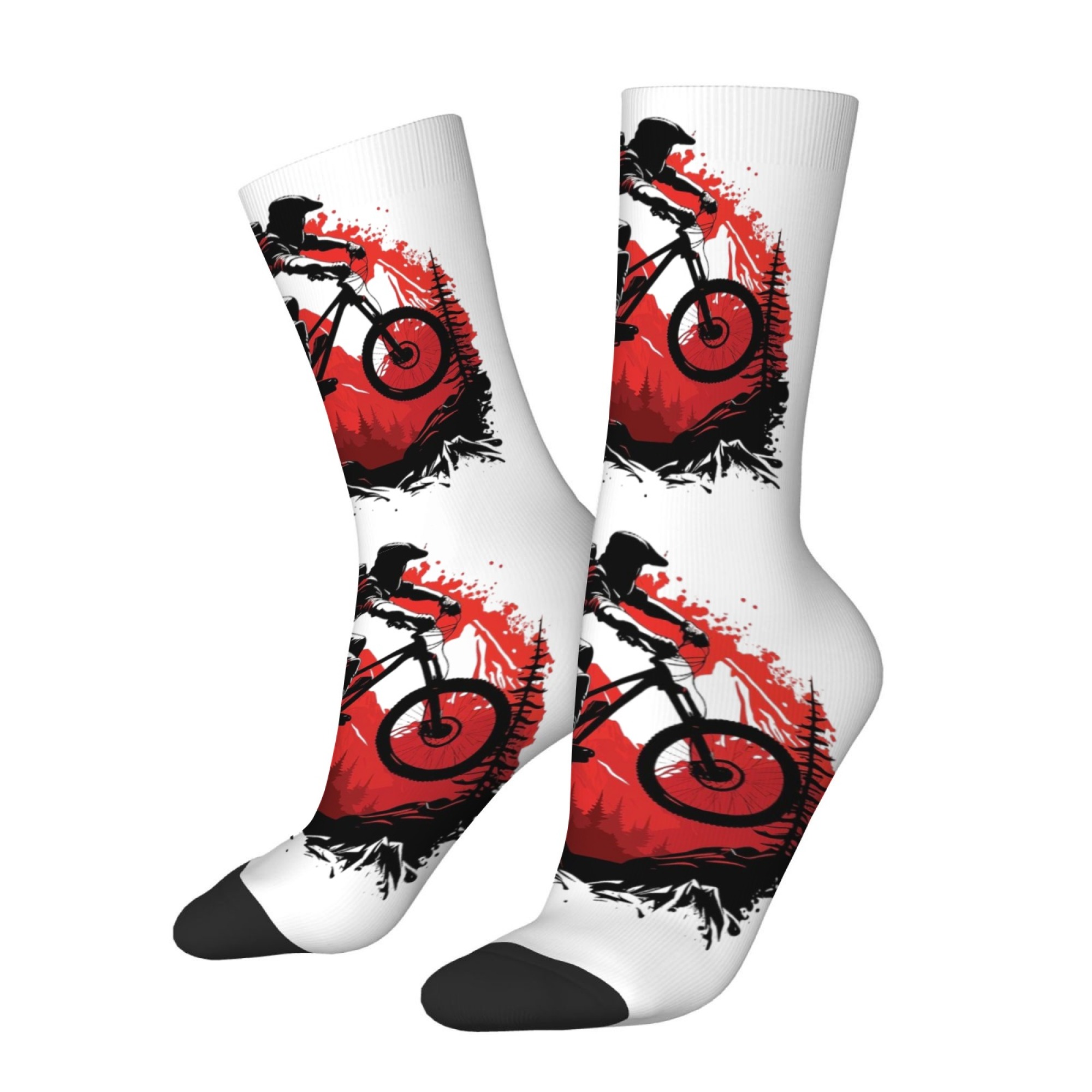 Men's Mountain Biking Printed  - Mountain Biking Socks 评论和价格