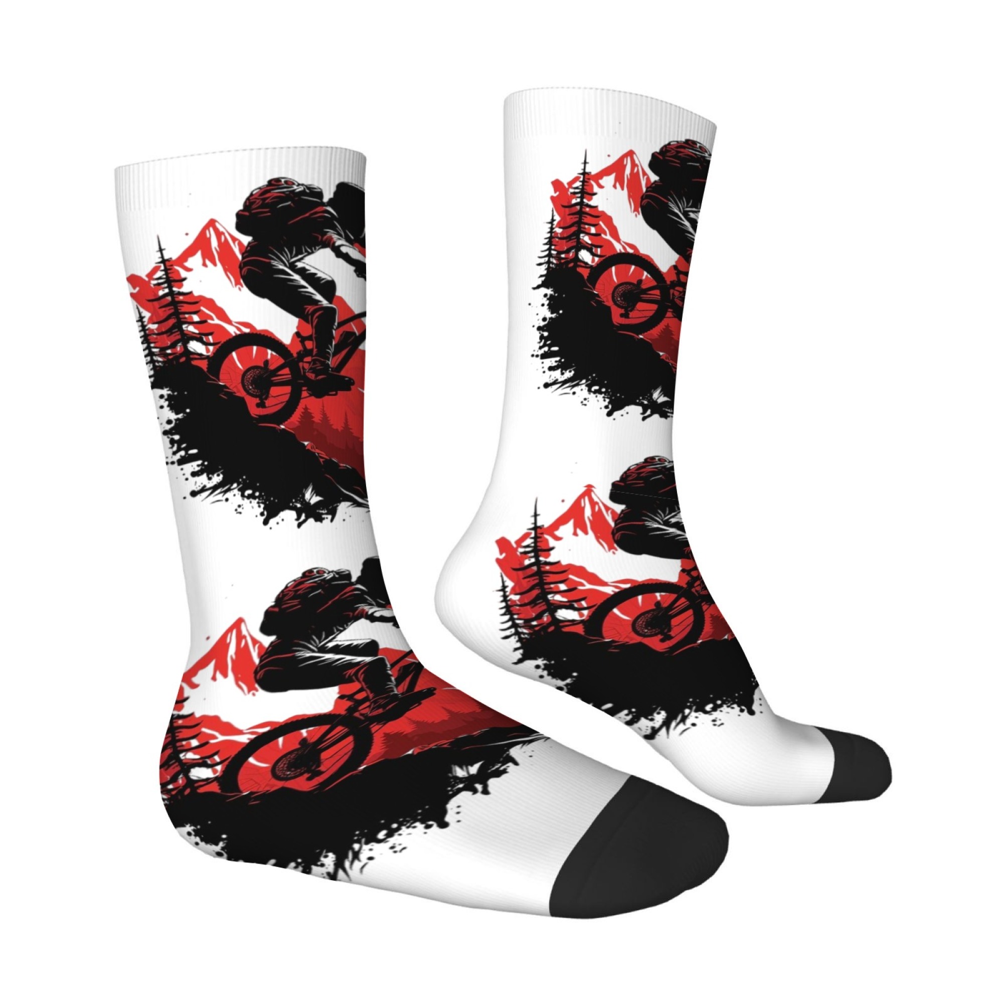 Men's Mountain Biking Printed  - Mountain Biking Socks 评论和价格