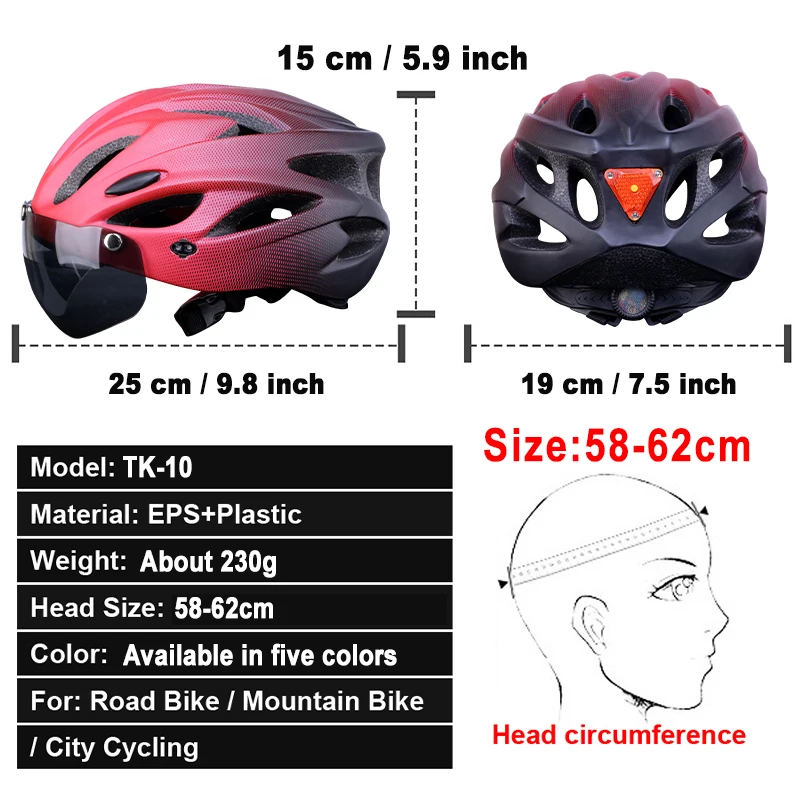 Adult MTB Cycling Helmet with  - Mountain Biking Gear For Men 评论和价格